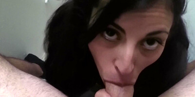 A hot whore licks a cock with a smile on her face really well