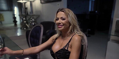 Insatiable babe Shalina Devine is taking on two big ones