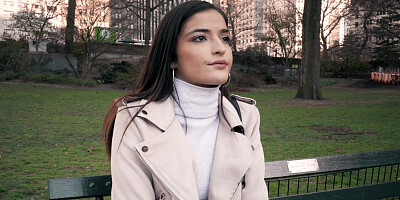 Dirty facial for white cutie after BBC in her pussy