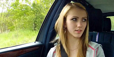 Stranded teen slut fucked hard in public