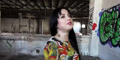 Cute Czech slut flashes tits and fucked in exchange for cash