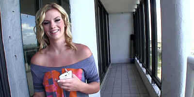 Great blowjob on the deck from sexy babe Sami St Clair