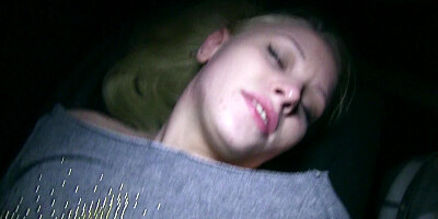 A blonde with a pretty face is getting her pussy stretched by a dick