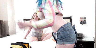 Watch pleasing Kiki Daire and Leya Falcon's scene