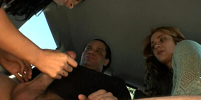 Three amateur whores do dirty things in the real bang bus