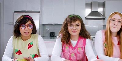 Gorgeous pussies with lust in eyes are fucked by the stepbrother