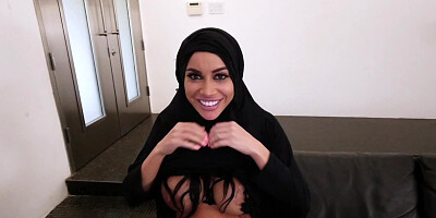 Arabic babe with big tits get exposed and fucked