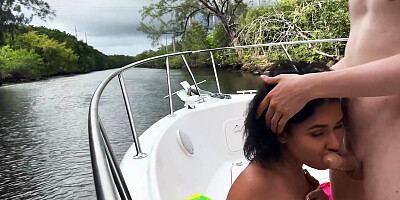 Exotic lassie screwed from behind during amazing boat trip