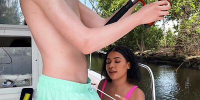 Exotic lassie screwed from behind during amazing boat trip