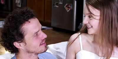 Awesome skinny brunette Jessae Rosae rammed in the doggy style