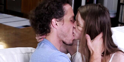 Awesome skinny brunette Jessae Rosae rammed in the doggy style