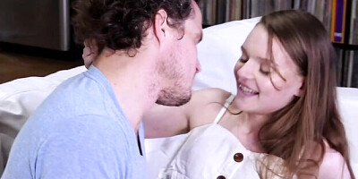 Awesome skinny brunette Jessae Rosae rammed in the doggy style