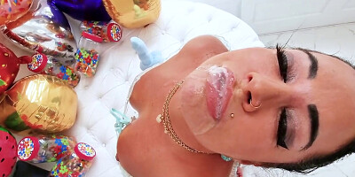 Curvy Latin lady is going to drool and get sodomized too