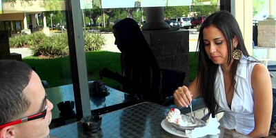 8thStreetLatinas - Skinny & pierced Bibi gets cum in her pussy