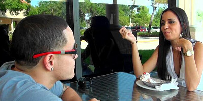 8thStreetLatinas - Skinny & pierced Bibi gets cum in her pussy