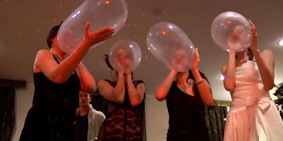 Some gorgeous women are having a wild new years party together