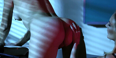 Dominative Lily Jordan and submissive Mona Wales in lesbian BDSM