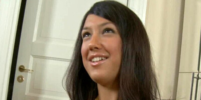 Sweet looking European whore enjoys a big dong up her tight ass