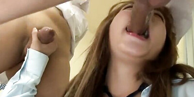 Inviting ladylove at double blowjob sex