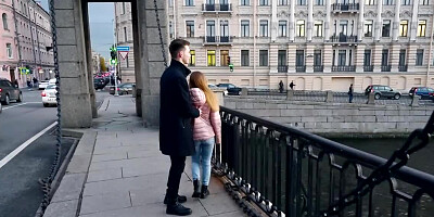 Nerdy Russian teen doesn't mind having sex with stranger
