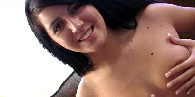 A shy teen is spreading her tight pussy wide open for her man