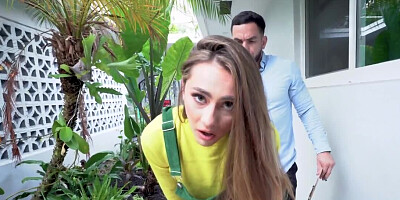 Dirty cougar gets fingered and fucked on the kitchen floor