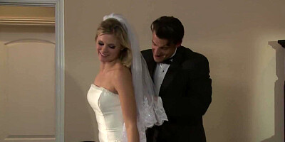 Wedding night sex with his beautiful bride Scarlet Red