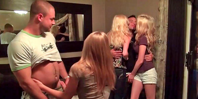 Adoring gals filling their mouths and cunts with large dicks