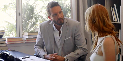 Man can't get enough of sweet blonde and redhead in threesome