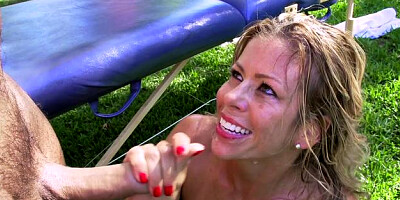 DirtyMasseur: Alexis Fawx in a dress ballet in the kitchen HD