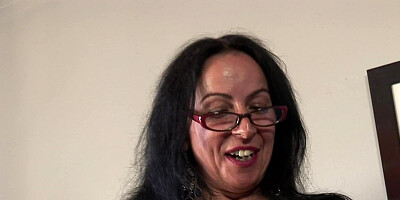 Old brunette bitch is ready to get her tight pussy rammed by a stud