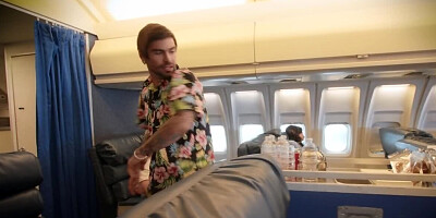 Steamy black stewardess Hazel Grace and LaSirena69 enjoy cock
