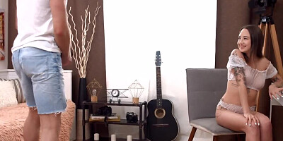 Pretty Mary is poked in the ass with a big hard cock