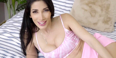 Brunette with awesome booty receives cock in her wet opening