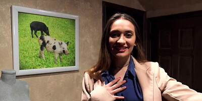 Client fucks his realtor's slutty stepdaughter