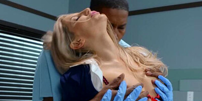 Doctor Adventures: Blonde hair Ashley Fires throat fucking