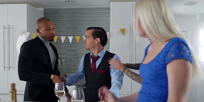 Karma RX is qualified for a threesome with her hung guests