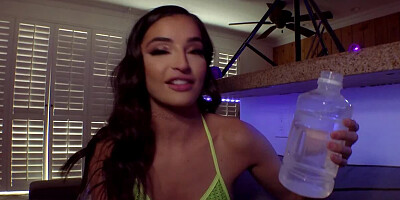 Brunette hottie is excited to get her asshole stretched out