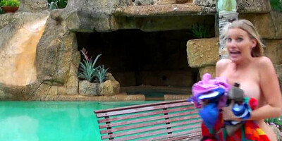 MILF Next Door - Big ass Star group sex in the pool