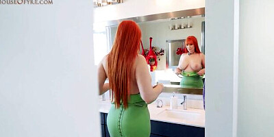 House of Fyre featuring Lauren Phillips and Brock Cooper's titjob scene