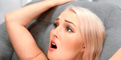 Tall guy nails comely blonde Lovita Fate on the new chair