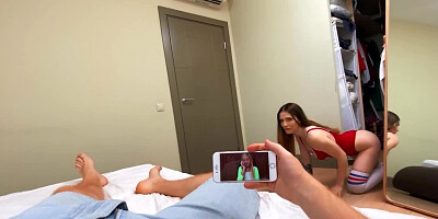 Dazzling Latvian babe rides BF's thick cock in the bedroom