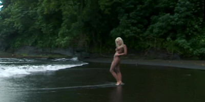 Blonde pornstar gets screwed on a beautiful island