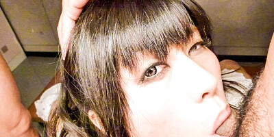 Japanese Kyoka Mizusawa throats dick until the last drops