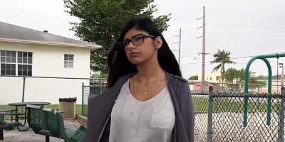 Two big black cocks for Mia Khalifa in a super hot MFM