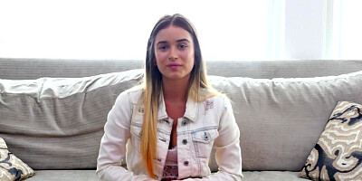 Lovely girl fucked for the first time on the camera