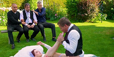 The loan shark interrupts the wedding and fucks the bride