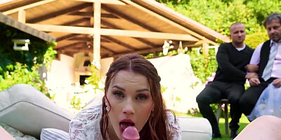 The loan shark interrupts the wedding and fucks the bride