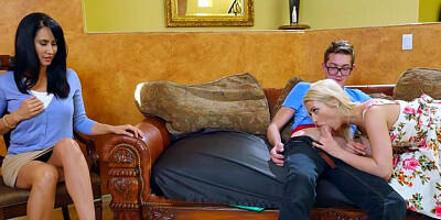 Moms In Control: Isis Love double blowjob XXX