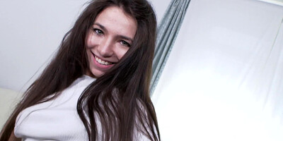 Amateur cutie gets analized on video for the first time